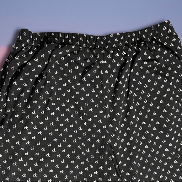 CALVIN Klein CK symbol Men’s Black Pajama Pants Size Large Elastic Waist - Picture 10 of 11
